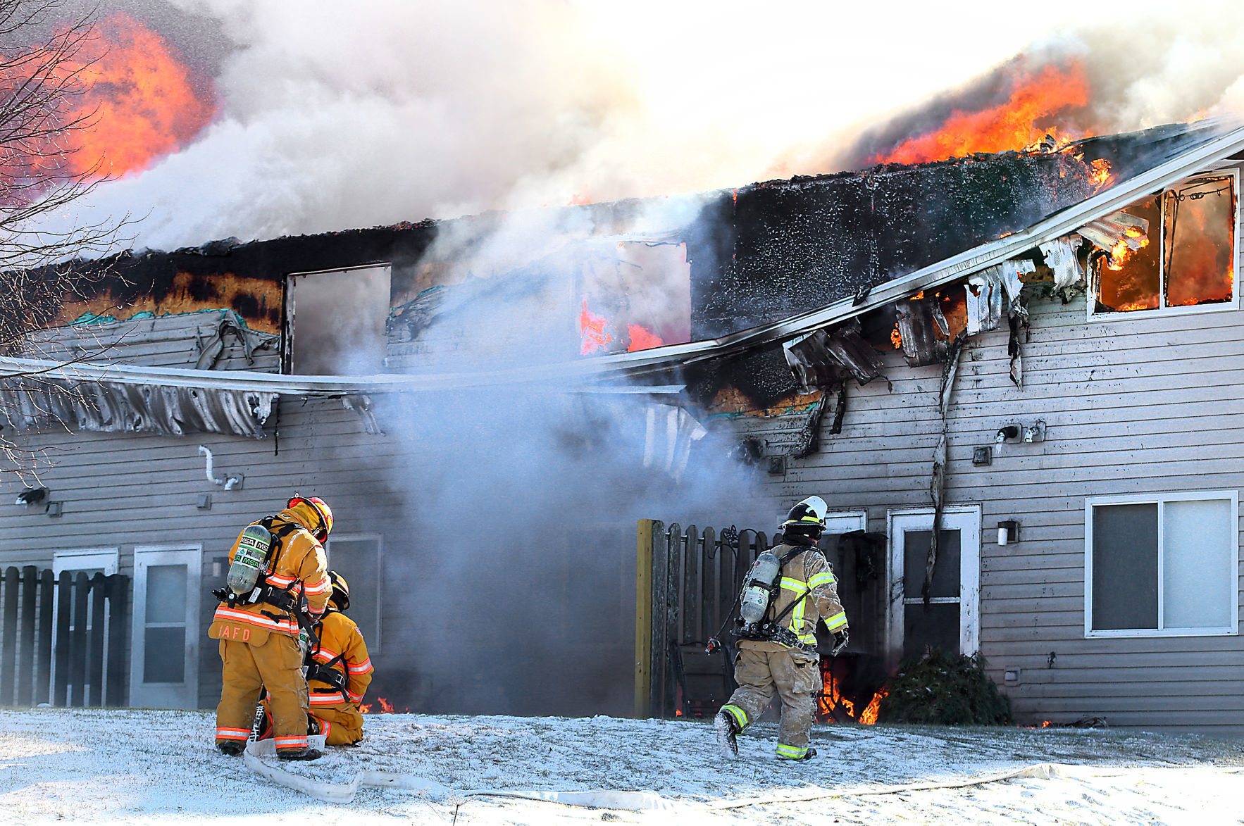 Holmen apartment fire